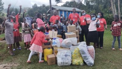 Macecall family with food donations